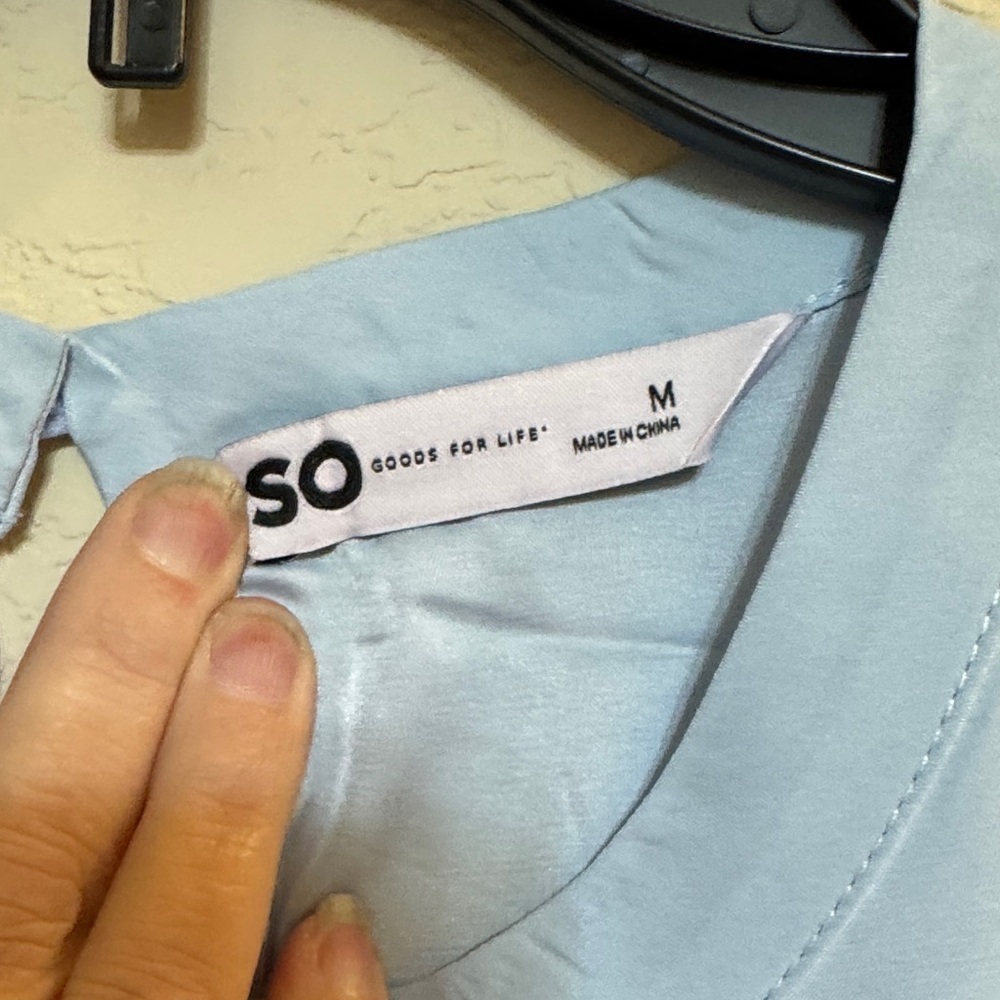 So Good For Life Light Blue Women's Top Size M - Picture 3 of 5